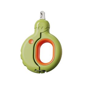Ai Wo Pet Nail Clipper, Cat Nail Pliers, Dog Nail Knife, LED Light, Blood Thread, Popular One Piece Shipping (colour: Donut Nail Clips - Green)